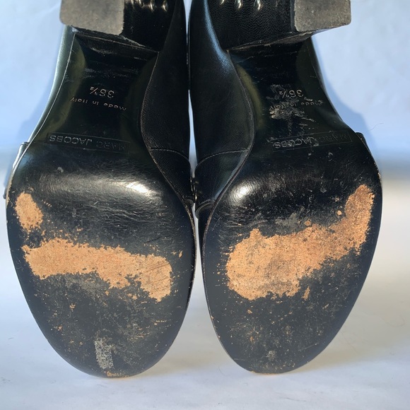 Marc Jacobs Black Leather Studded Ankle Boot - Picture 6 of 9